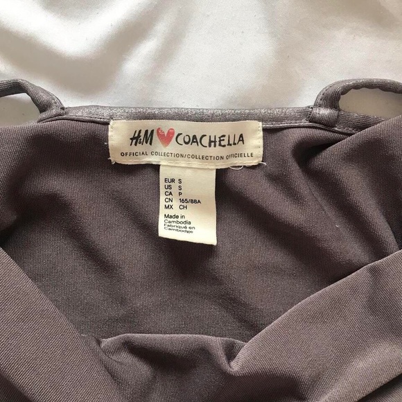 H&M grey shimmery backless bodysuit - Picture 3 of 3